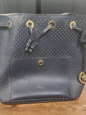 Michael Kors Greenwich Medium Perforated Bucket Bag - K-002
